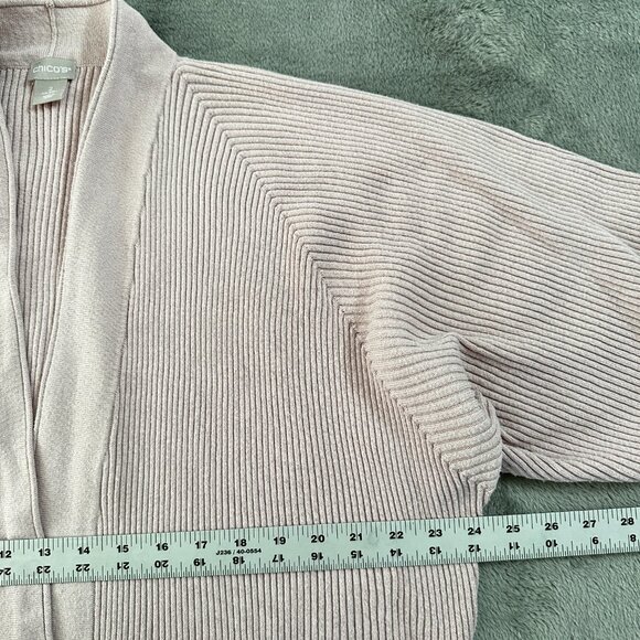 Chico's Pink Kimono Sweater Cardigan Women's size 2 US Large - Picture 4 of 6